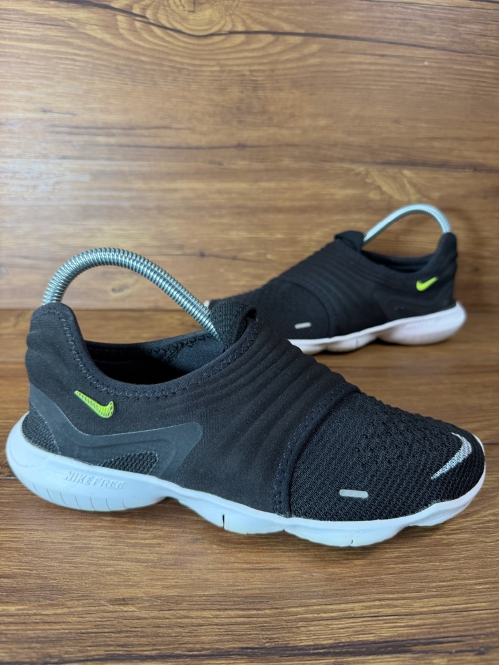 Nike Free RN Flyknit 3.0 Black Slip-On Running Shoes Women’s Size 7.5